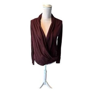 H&M Basic Maroon Wrap Cardigan Size S